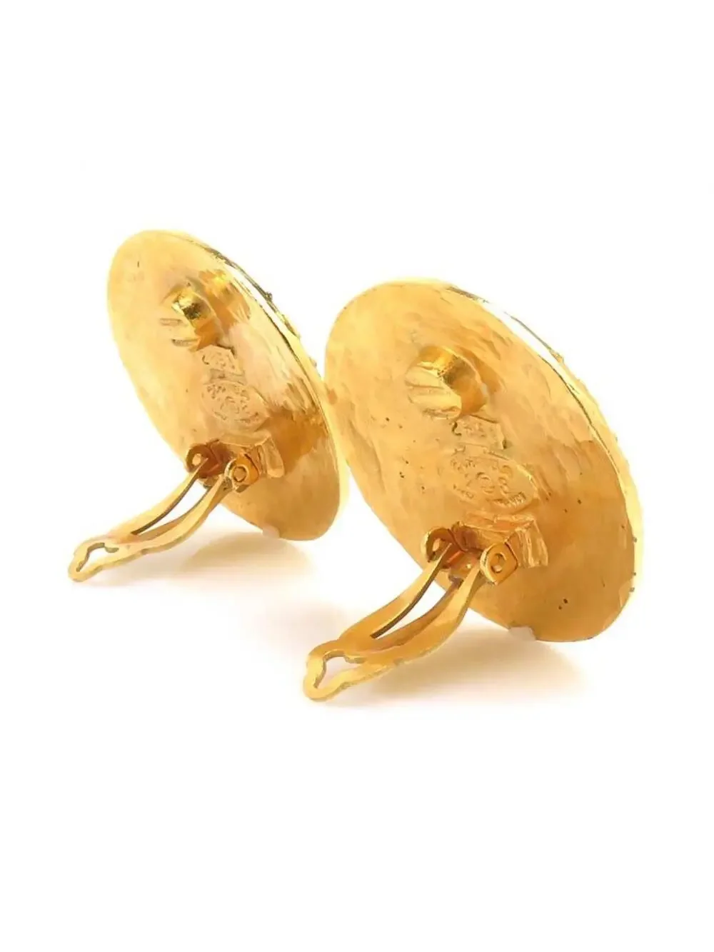 Auth Chanel Cc Logo Clip On Earrings #302852C39B
